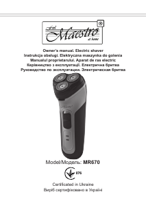 Manual Maestro MR670 Shaver