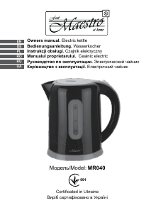 Manual Maestro MR040 Kettle