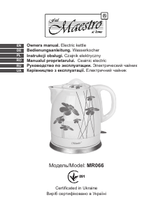 Manual Maestro MR066 Kettle