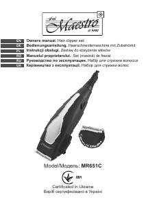 Manual Maestro MR651C Hair Clipper