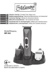 Bedienungsanleitung Maestro MR665 Haarschneider