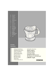 Kullanım kılavuzu Siemens MC30000 Narenciye sıkacağı