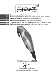 Manual Maestro MR653 Aparat de tuns