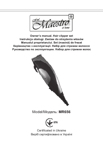 Manual Maestro MR656 Hair Clipper