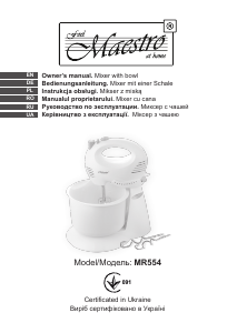 Manual Maestro MR554 Hand Mixer