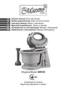 Manual Maestro MR553 Mixer de mână