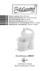 Manual Maestro MR551 Mixer de mână