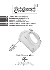 Manual Maestro MR501 Hand Mixer