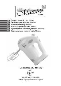 Manual Maestro MR512 Hand Mixer