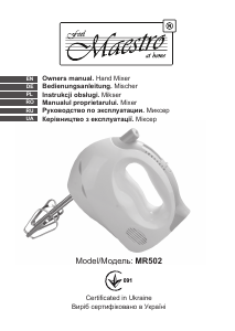 Manual Maestro MR502 Hand Mixer