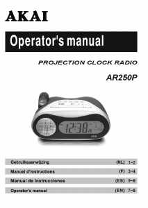 Manual de uso Akai AR250P Radiodespertador