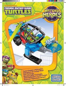 Manual Mega Bloks set DMX11 Turtles Turtle chopper
