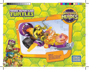 Handleiding Mega Bloks set DMW42 Turtles Mikey jet cruiser