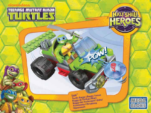 Handleiding Mega Bloks set DMW43 Turtles Leo turtle buggy