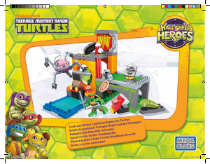 Handleiding Mega Bloks set DMX12 Turtles Turtle lair battle