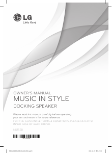 Manual LG ND1520 Speaker Dock