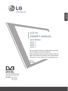 Bruksanvisning LG 32LF7700 LCD TV