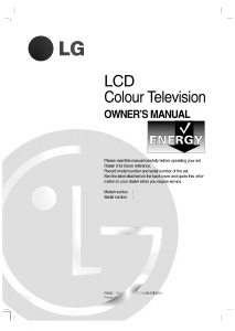 Manual LG RZ-17LZ50 LCD Television