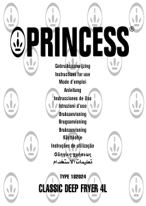 Manual de uso Princess 182024 Classic Freidora