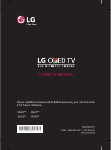 Manual LG 55EG960V OLED Television