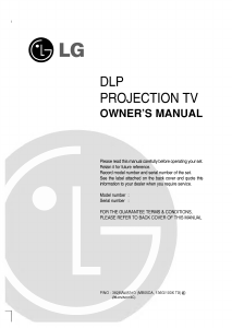 Manual LG 52SZ8R Television
