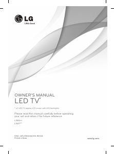 Manual LG 29LN470U LED Television