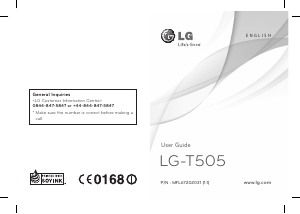 Handleiding LG T505GO Mobiele telefoon