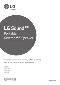 Manual LG NP7860W Speaker