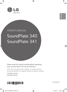 Handleiding LG LAP340 SoundPlate 340 Luidspreker