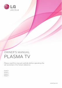 Manual LG 60PA650T Plasma Television