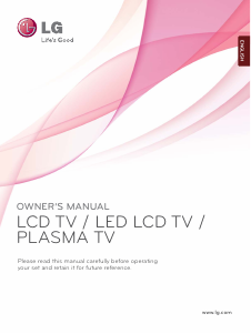 Bruksanvisning LG 50PX990 Plasma TV