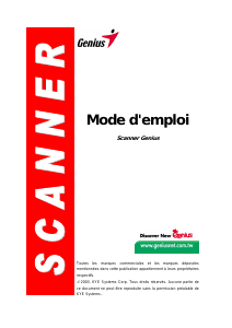 Mode d’emploi Genius ColorPage-Vivid 1200X Scanner