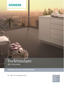 Bruksanvisning Siemens WT47W569DN Torktumlare