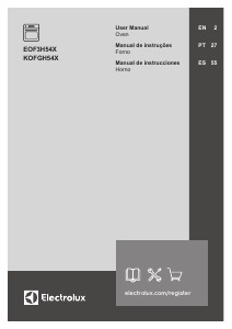 Manual Electrolux KOFGH54X Forno