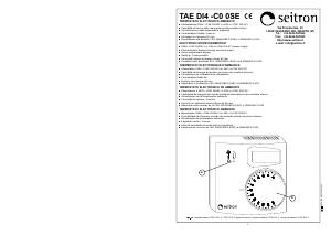 Manual de uso Seitron TAEDI4MC Termostato