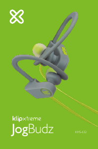 Manual Klip Xtreme KHS-632BK JogBudz Headphone