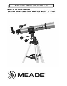 Manual de uso Meade 90AZ-ADRM Telescopio