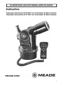 Manual de uso Meade ETX-60AT Telescopio