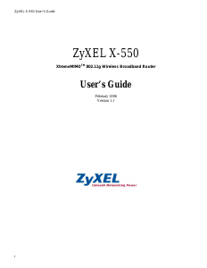 Manual ZyXEL X-550 Router