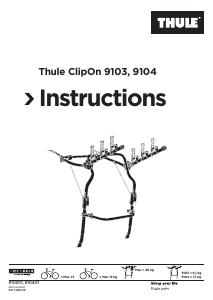 Instrukcja Thule ClipOn 9104 Bagażnik rowerowy
