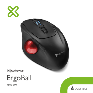Manual Klip Xtreme KMW-800 ErgoBall Mouse