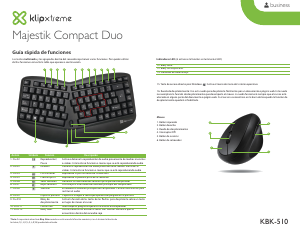 Manual de uso Klip Xtreme KBK-510 Majestik Compact Duo Teclado