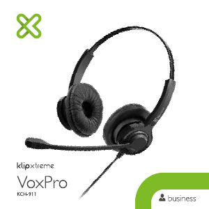 Manual Klip Xtreme KCH-911 VoxPro Headset