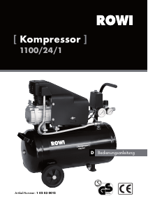 Bedienungsanleitung ROWI DKP 1100/24/1 Kompressor