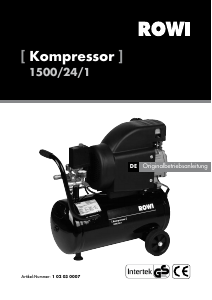 Bedienungsanleitung ROWI DKP 1500/24/1 Kompressor