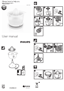 Käyttöohje Philips HR2738 Sitruspuserrin