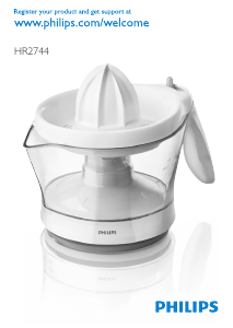 Manual Philips HR2744 Espremedor de citrinos