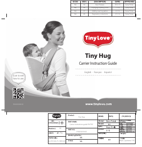 Manual de uso Tiny Love Tiny Hug Portabebés