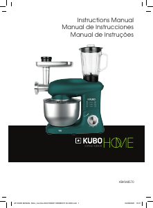 Kubo. Pica Todo Procesadora De Alimentos Manual