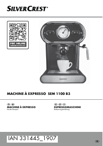 Mode d’emploi SilverCrest IAN 331445 Machine à expresso